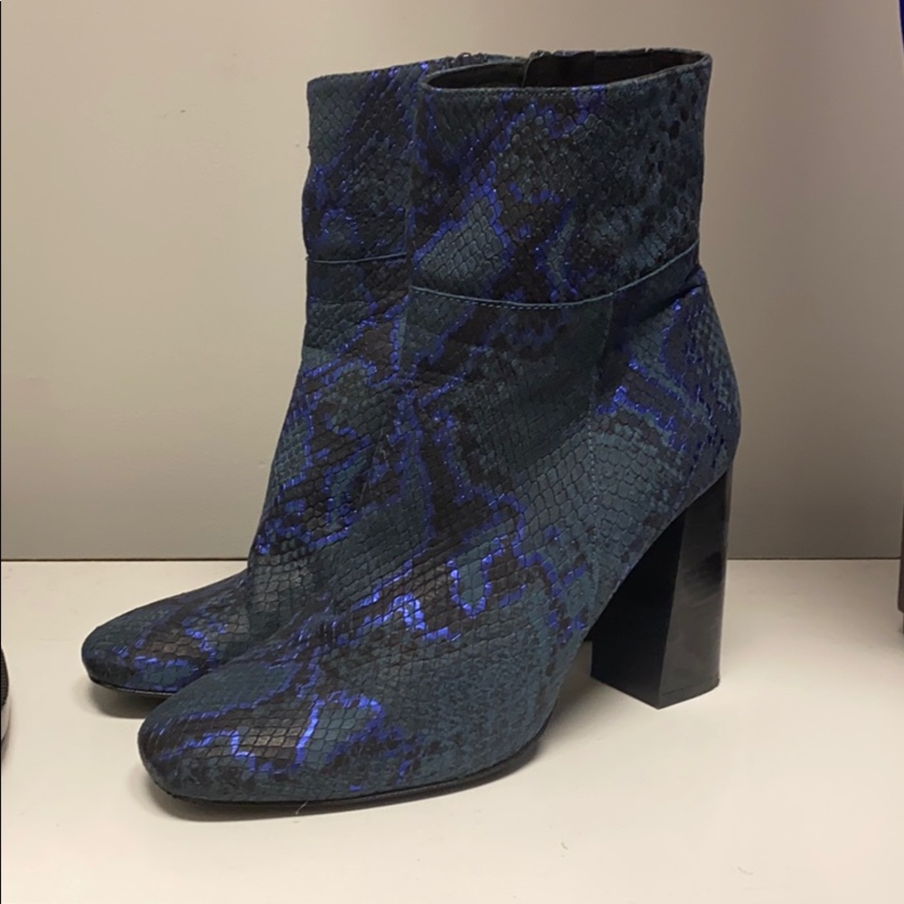 Free People Blue Snake Skin boots